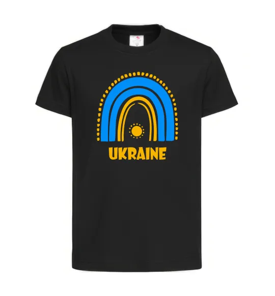 Дитяча футболка Ukraine сонце Чорний фото