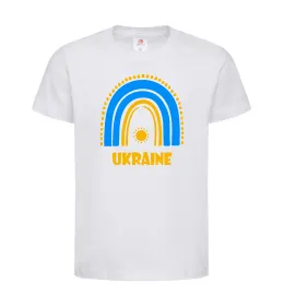 Детская футболка Ukraine сонце Белый фото