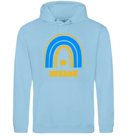 Мужская толстовка (худи) Ukraine сонце Голубой фото