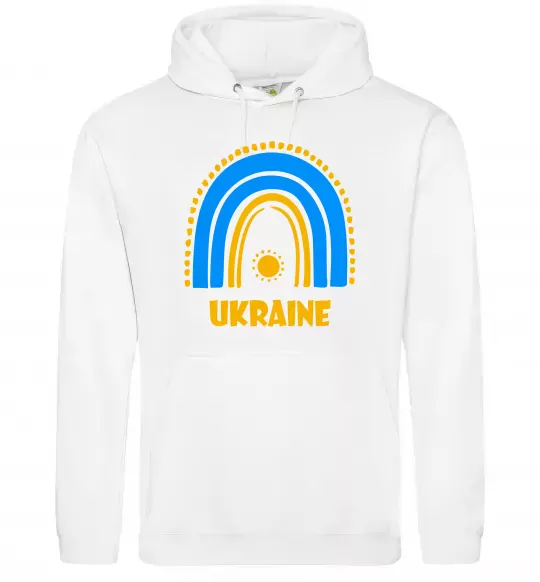 Жіноча толстовка (худі) Ukraine сонце Білий фото