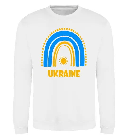 Світшот Ukraine сонце Білий фото