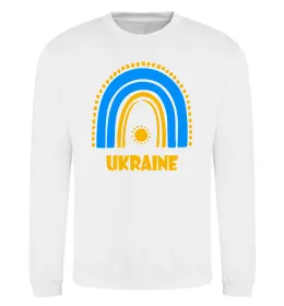 Світшот Ukraine сонце Білий фото