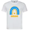 Мужская футболка Ukraine сонце Белый Мужская футболка Ukraine сонце Белый фото