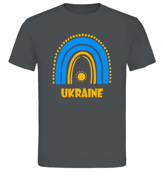 Мужская футболка Ukraine сонце Графит фото