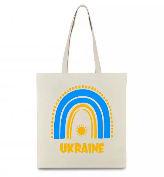 Эко-сумка Ukraine сонце Бежевый фото
