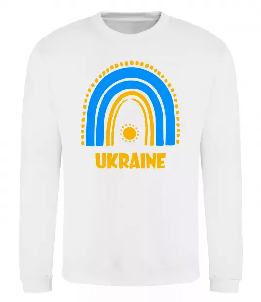 Світшот Ukraine сонце Білий фото