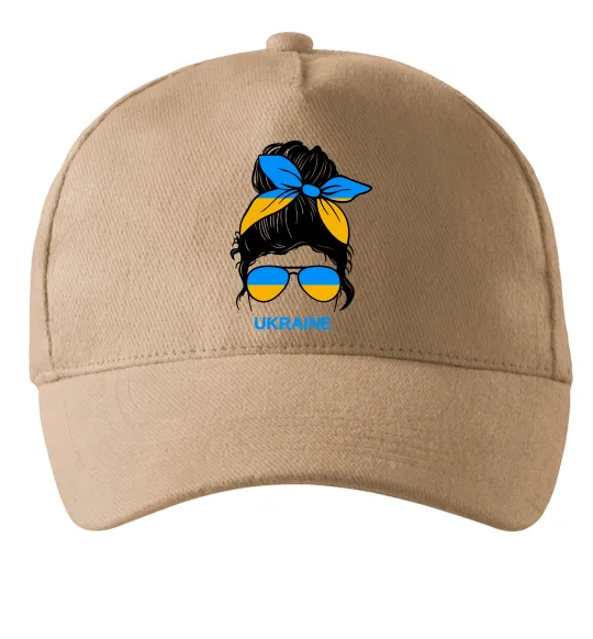 Кепка Україна дівчина Пісочний фото