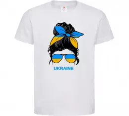 Детская футболка Україна дівчина Белый фото