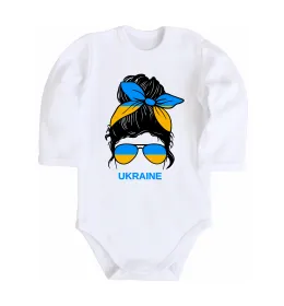 Детский боди Україна дівчина Белый фото