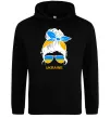 Жіноча толстовка (худі) Україна дівчина Чорний Жіноча толстовка (худі) Україна дівчина Чорний фото