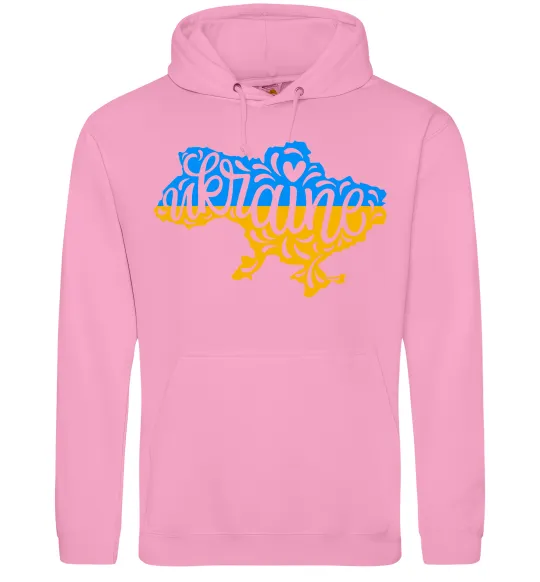 Женская толстовка (худи) Україна карта Розовый фото