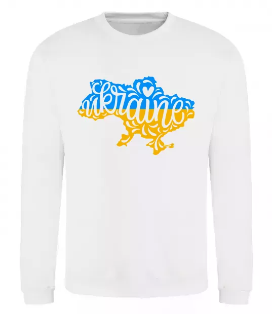 Свитшот Україна карта Белый фото