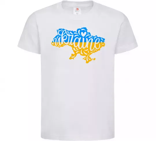 Детская футболка Україна карта Белый фото