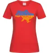 Женская футболка Україна карта Красный фото
