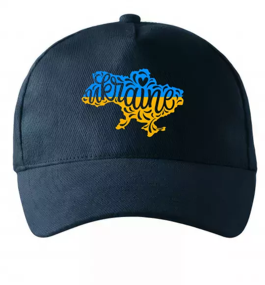 Кепка Україна карта Темно-синий фото