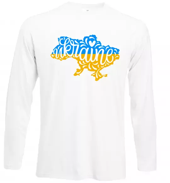 Лонгслів Україна карта Білий фото