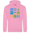 Жіноча толстовка (худі) Україна квадрати Рожевий фото