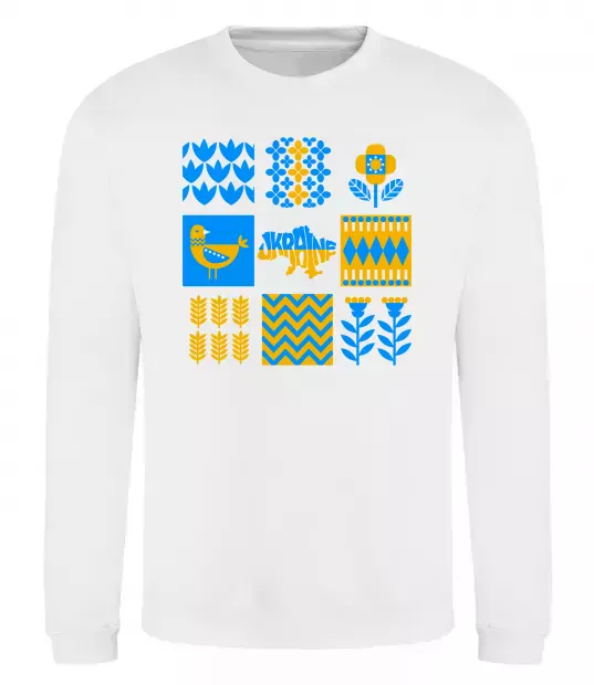Свитшот Україна квадрати Белый фото