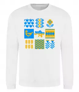 Свитшот Україна квадрати Белый фото