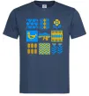 Мужская футболка Україна квадрати Темно-синий Мужская футболка Україна квадрати Темно-синий фото