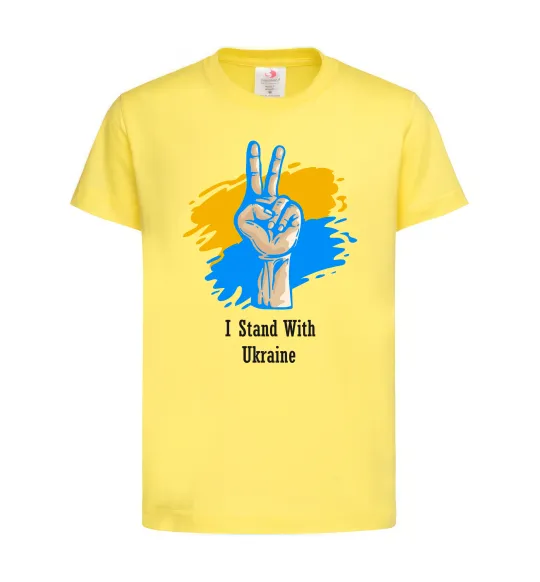Дитяча футболка I stand with Ukraine Лимонний фото