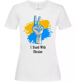 Женская футболка I stand with Ukraine Белый фото