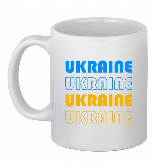 Чашка керамічна Ukraine різними кольорами Білий фото