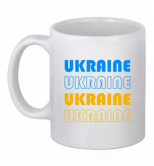 Чашка керамическая Ukraine різними кольорами Белый фото