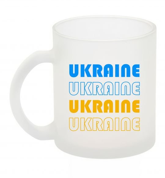 Чашка стеклянная Ukraine різними кольорами Фроузен фото