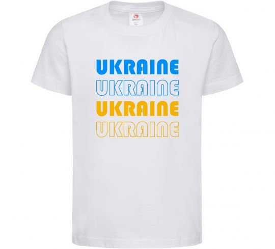 Дитяча футболка Ukraine різними кольорами Білий фото