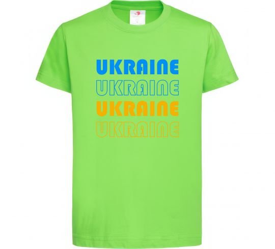 Детская футболка Ukraine різними кольорами Лаймовый фото