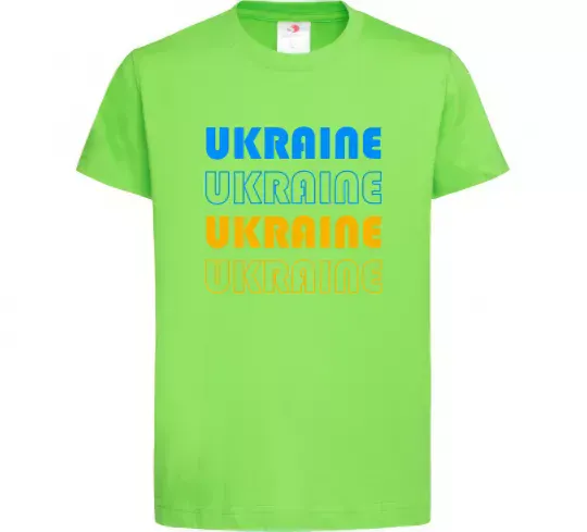 Детская футболка Ukraine різними кольорами Лаймовый фото