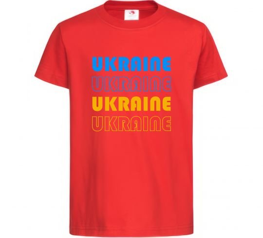 Дитяча футболка Ukraine різними кольорами Червоний фото