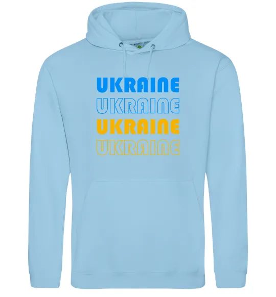 Чоловіча толстовка (худі) Ukraine різними кольорами Блакитний фото
