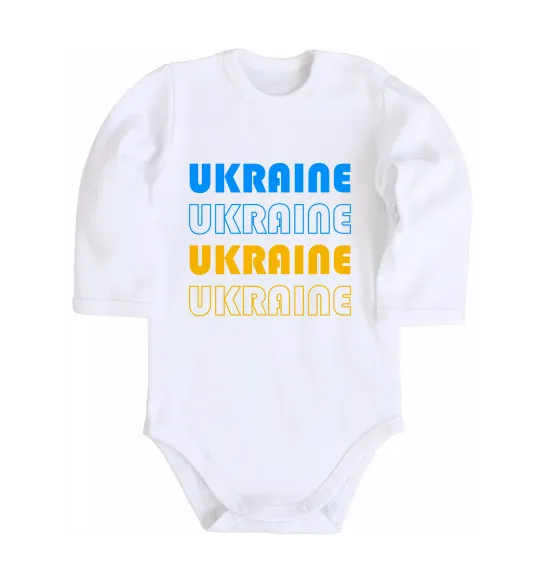 Детский боди Ukraine різними кольорами Белый фото