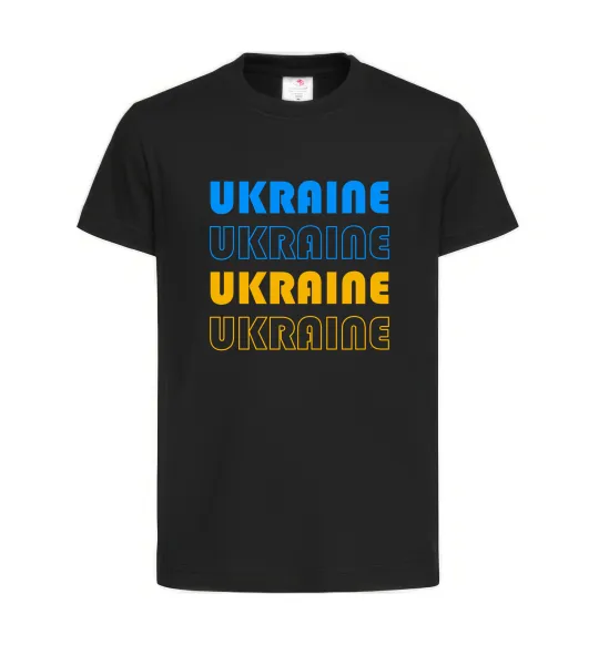 Детская футболка Ukraine різними кольорами Черный фото
