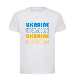 Дитяча футболка Ukraine різними кольорами Білий фото