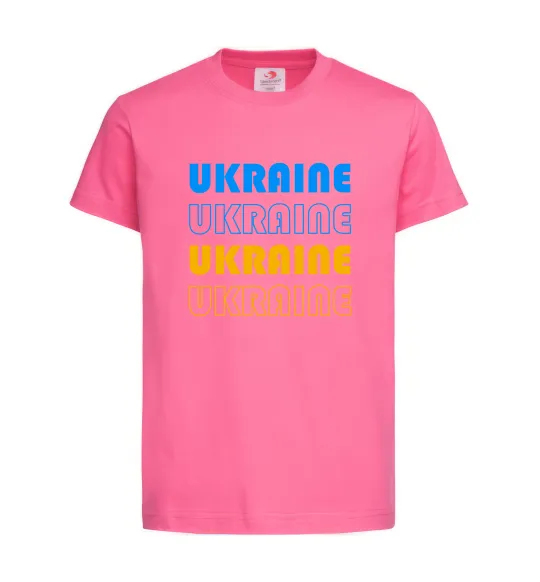 Детская футболка Ukraine різними кольорами Ярко-розовый фото