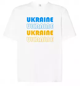 Футболка Оверсайз Ukraine різними кольорами Белый фото