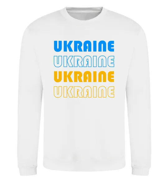 Свитшот Ukraine різними кольорами Белый фото