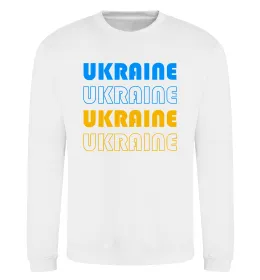Світшот Ukraine різними кольорами Білий фото