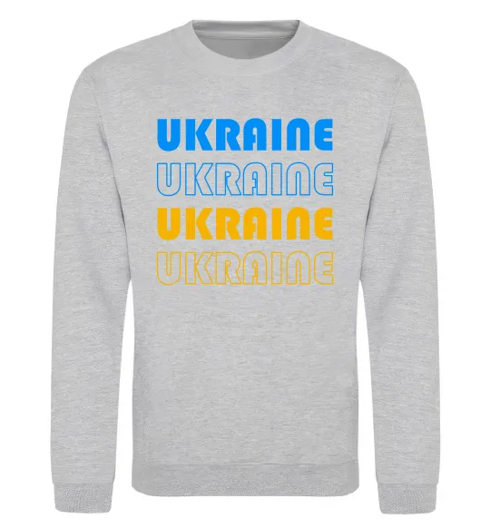 Свитшот Ukraine різними кольорами Серый меланж фото