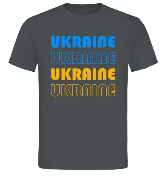 Мужская футболка Ukraine різними кольорами Графит фото