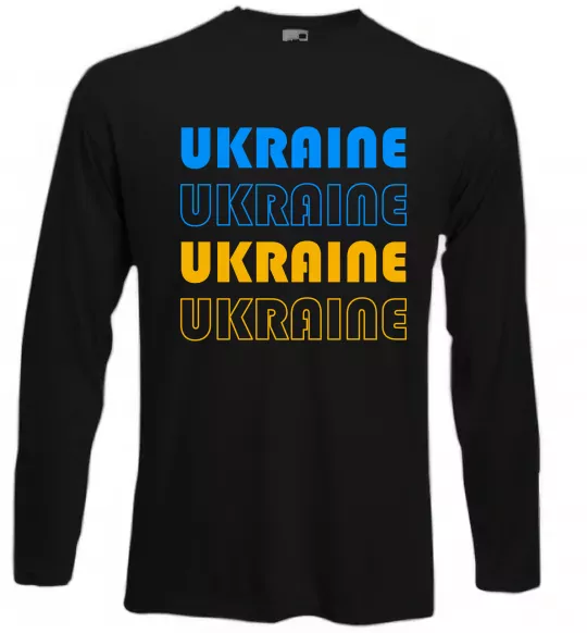 Лонгслив Ukraine різними кольорами Черный фото