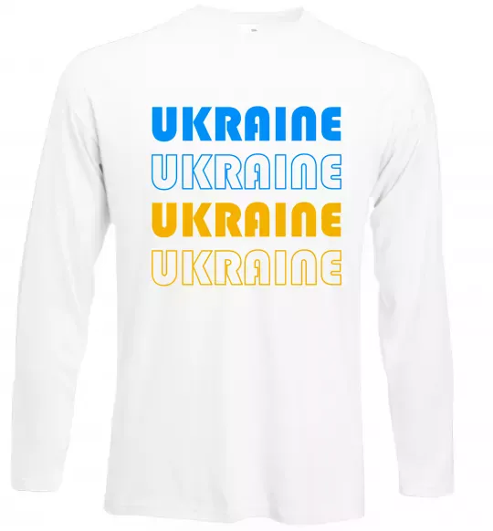Лонгслив Ukraine різними кольорами Белый фото