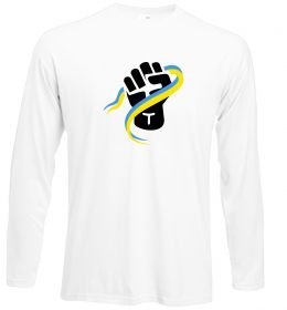 Лонгслив Рука зі стрічкою прапор ВИШИВКА