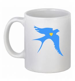 Чашка керамическая Ластівка блакитна парні ВИШИВКА
