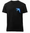Мужская премиум футболка Ластівка блакитна парні ВИШИВКА Черный фото