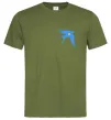 Мужская футболка Ластівка блакитна парні ВИШИВКА Оливковый Мужская футболка Ластівка блакитна парні ВИШИВКА Оливковый фото
