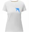 Женская премиум футболка Ластівка блакитна парні ВИШИВКА Белый фото